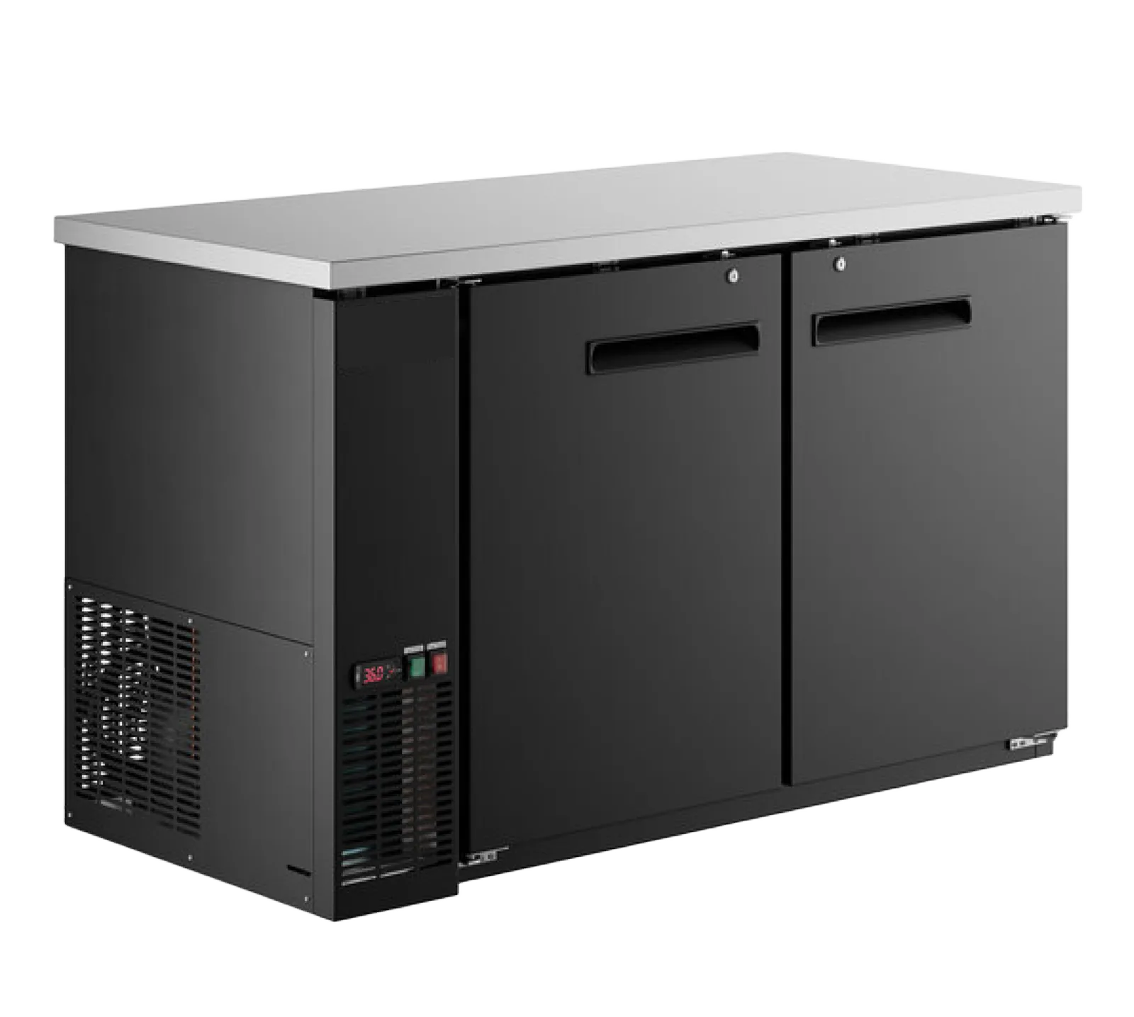48″ Solid Door Hinged Back Bar Cooler