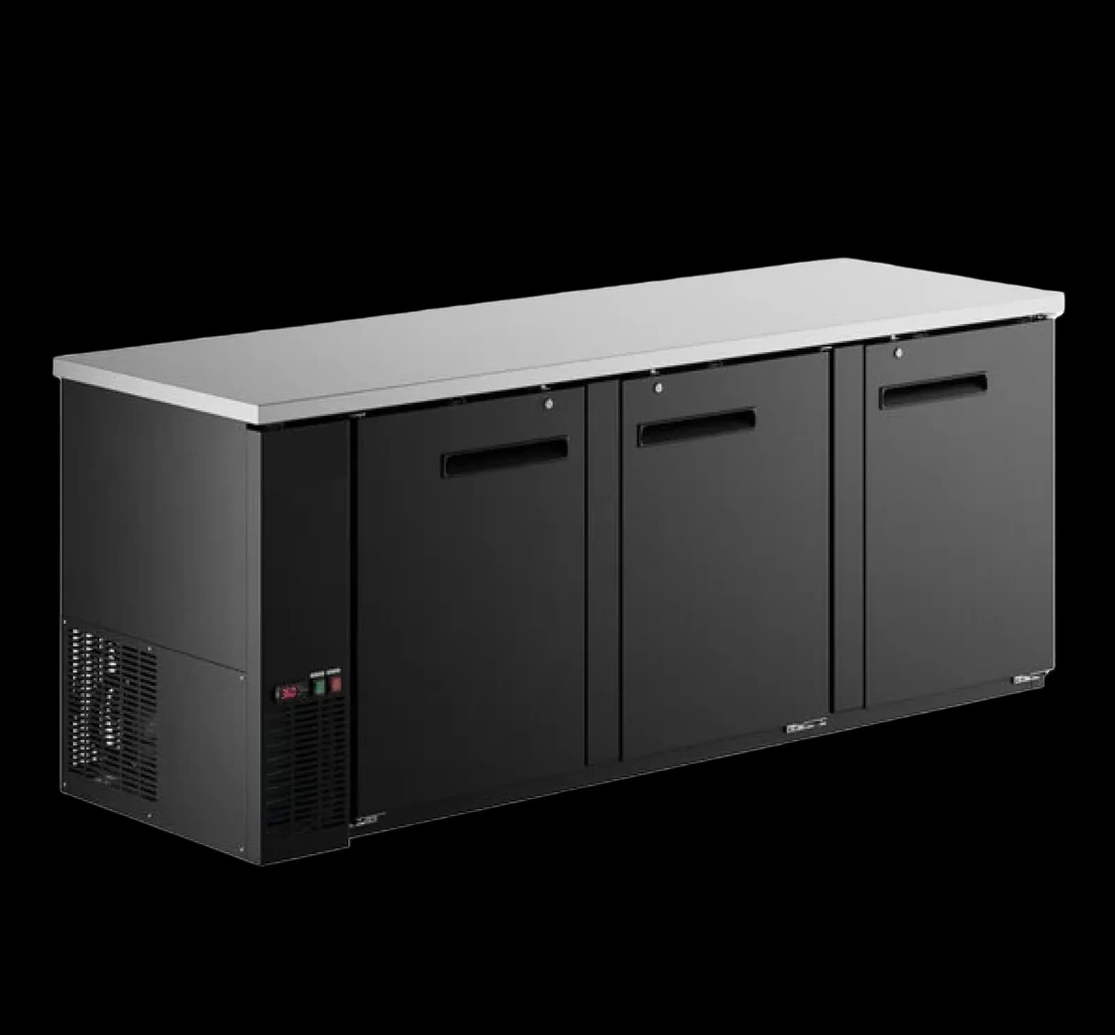 72″ Solid Door Hinged Back Bar Cooler