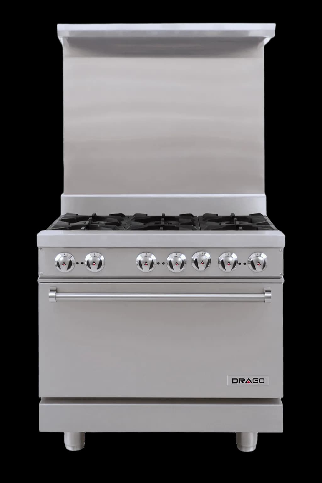 36″ Gas Range, 6 Burners — model DRR36-6B